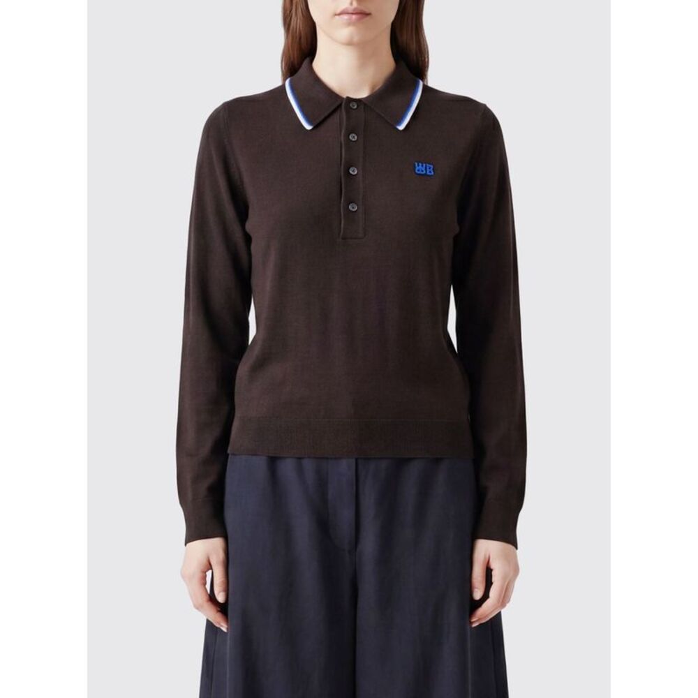 Wales Bonner Polo Shirt Woman Brown